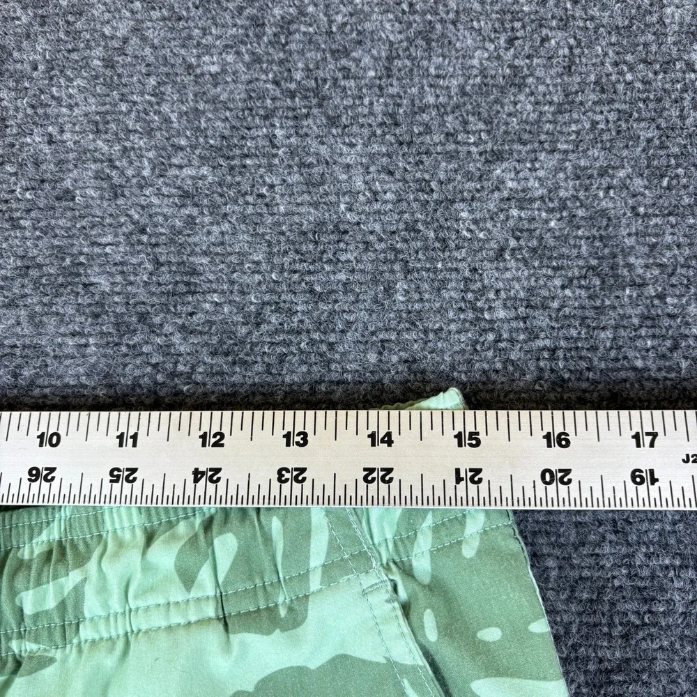 RSQ Swim Shorts Mens 30x5 Green Cotton Palm Print Elastic Waist Pool Quick-Dry‎